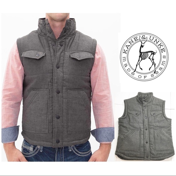 kane & Unke Other - Kane & Unke Canvas Charcoal Gray Vest